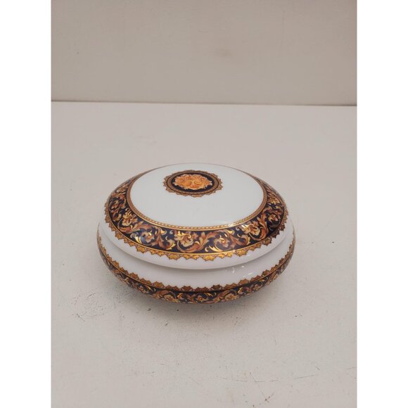 Vintage Limoges 24kt Gold Gilt Bacchus Trinket Box Dish, Fine French Porcelain - Picture 9 of 10